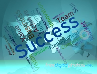 Success Words Shows Text Prevail And Resolution Stock Image