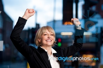 Successful Attractive Businesswoman Stock Photo