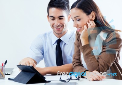 Successful Business People At Work Stock Photo