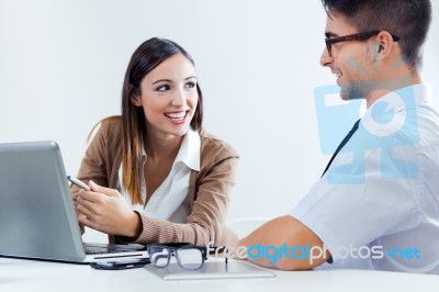 Successful Business People At Work Stock Photo