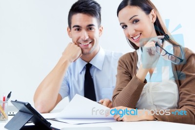 Successful Business People At Work Stock Photo