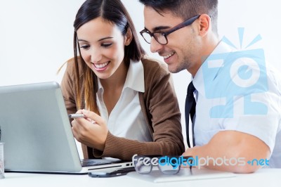 Successful Business People At Work Stock Photo