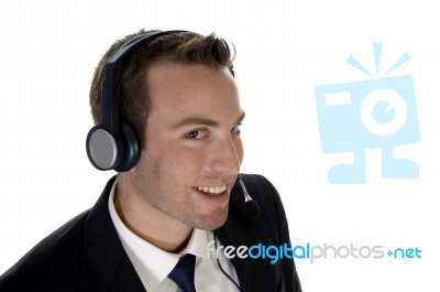 Successful Businessman Enjoying Call Stock Photo