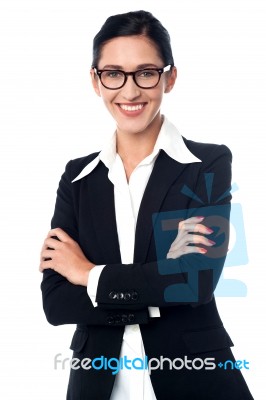 Successful Corporate Woman Posing Stock Photo