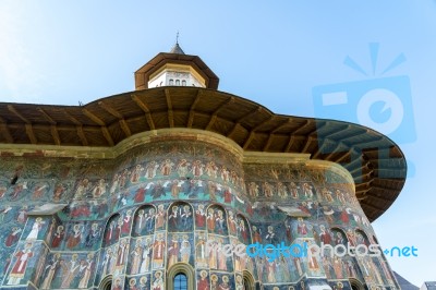 Sucevita, Moldovia/romania - September 18 : Exterior View Of The… Stock Photo