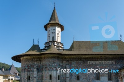 Sucevita, Moldovia/romania - September 18 : Exterior View Of The… Stock Photo