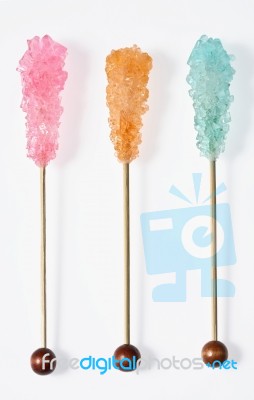 Sugar Crystal Stick Stock Photo