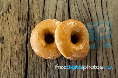 Sugar Glazed Donut Stock Photo