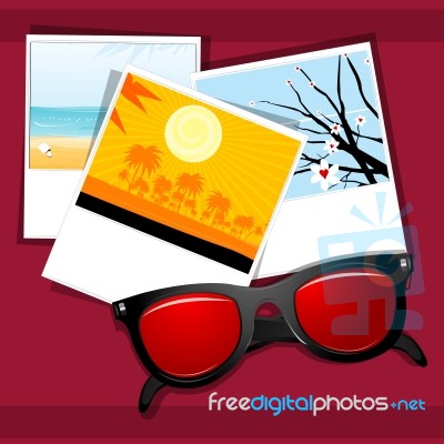 Summer Eye Wear With Pictures Stock Image