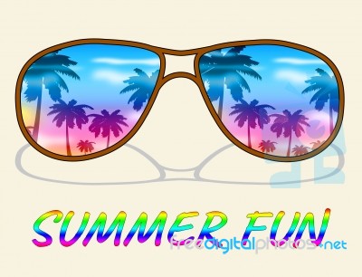 Summer Fun Represents Jubilant Cheerful And Happy Stock Image