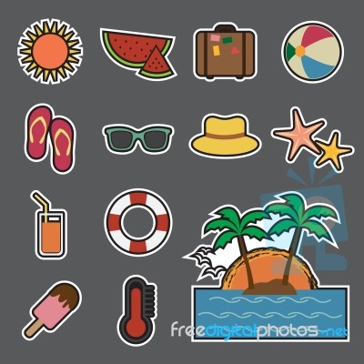 Summer Icon Stock Image