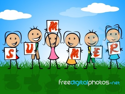 Summer Kids Shows Children Child And Youngsters Stock Image