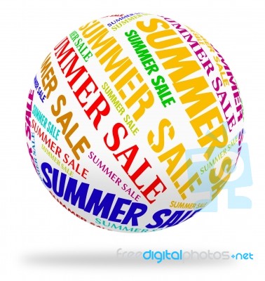 Summer Sale Means Hot Weather And Bargain Stock Image