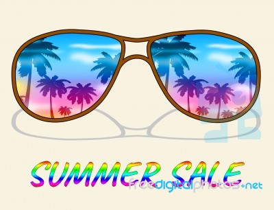 Summer Sale Represents Hot Offers And Savings Stock Image