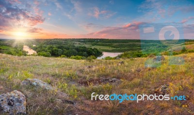 Summer Sunny Evening Stock Photo