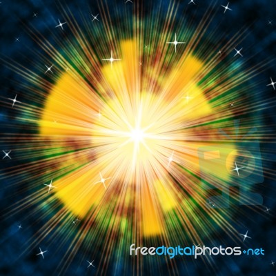 Sun Background Means Brightness Flares And Glowing
 Stock Image