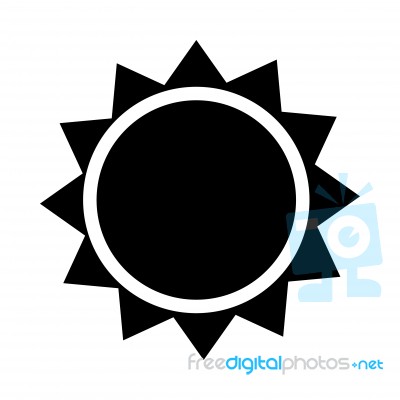 Sun Icon -  Iconic Design Stock Image