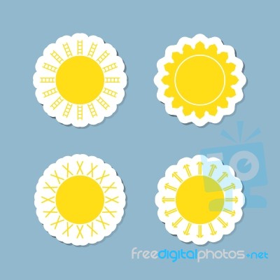 Sun Icon Set Stock Image