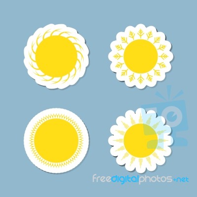 Sun Icon Set Stock Image