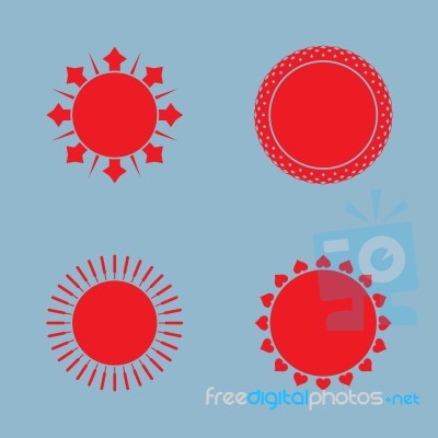 Sun Icon Set Stock Image