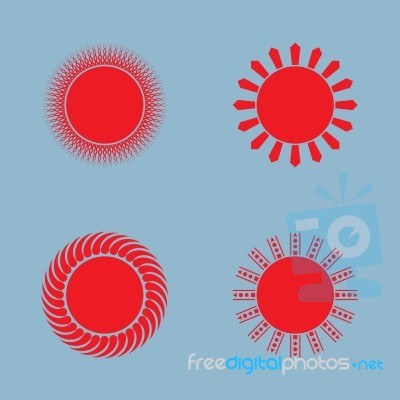 Sun Icon Set Stock Image