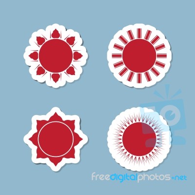 Sun Icon Set Stock Image