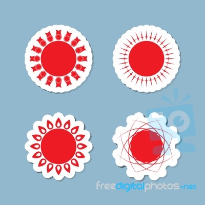 Sun Icon Set Stock Image