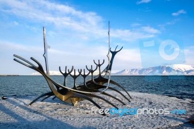 Sun Voyager In Reykjavik Stock Photo