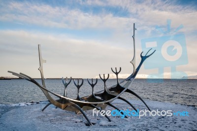 Sun Voyager In Reykjavik Stock Photo