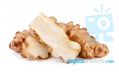 Sunchoke Isolated On The White Background Stock Photo