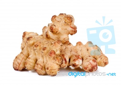 Sunchoke Isolated On The White Background Stock Photo