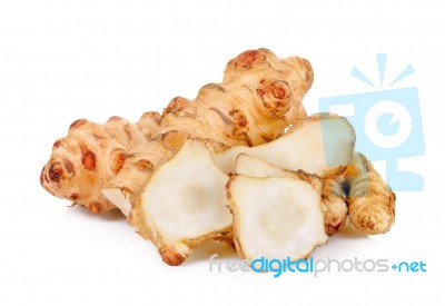 Sunchoke Isolated On The White Background Stock Photo