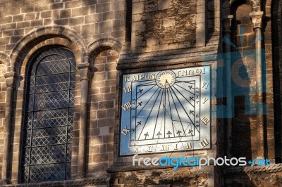 Sundial At Ely Cathedral Stock Photo