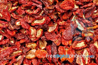 Sundried Red Tomatoes Stock Photo