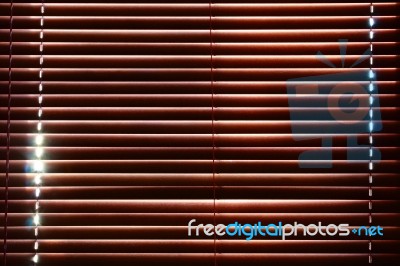 Sunlight Behind Vertical Blinds Stock Photo