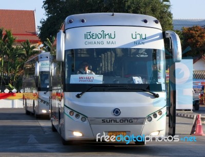 Sunlong Bus Stock Photo