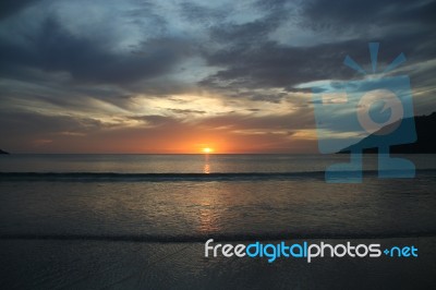 Sunrise And  Beach Stock Photo