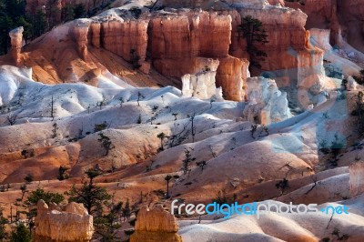 Sunrise At Bryce Canyon Stock Photo