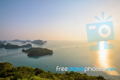 Sunrise At Mu Ko Ang Thong Stock Photo