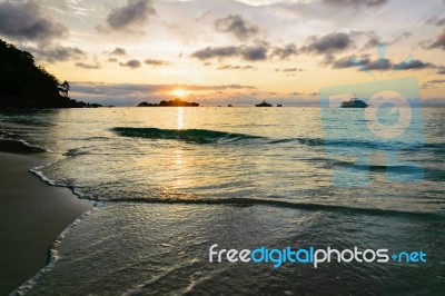 Sunrise At Mu Koh Similan, Thailand Stock Photo