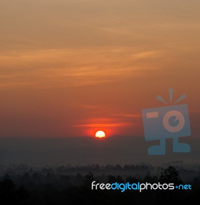 Sunrise Landscape Stock Photo