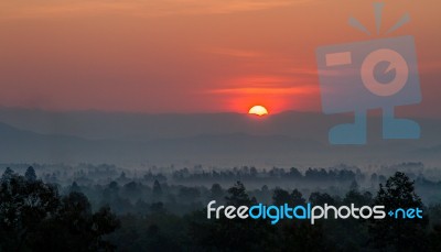 Sunrise Landscape Stock Photo