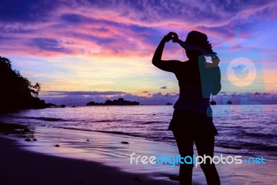 Sunrise On Beach At Mu Koh Similan National Park Stock Photo