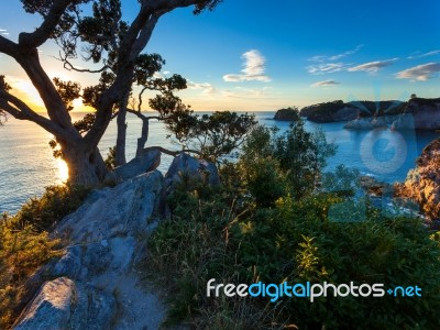 Sunrise Over The South Pacific Stock Photo