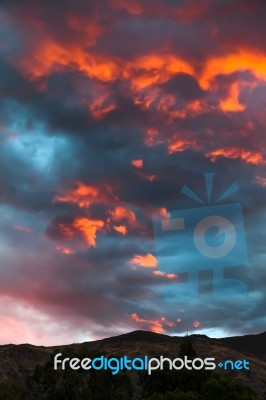 Sunset At Wanaka Stock Photo