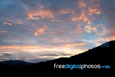 Sunset In Oregon, Usa Stock Photo