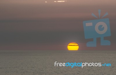 Sunset In The Sea! Stock Photo