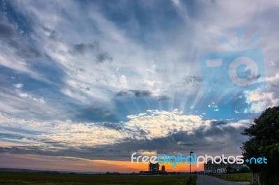 Sunset Over Southwold Stock Photo