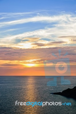 Sunset Over The Andaman Sea Stock Photo