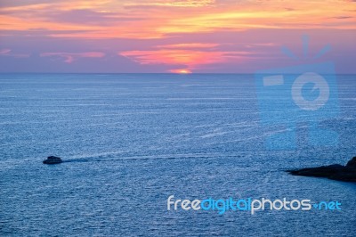 Sunset Over The Andaman Sea Stock Photo